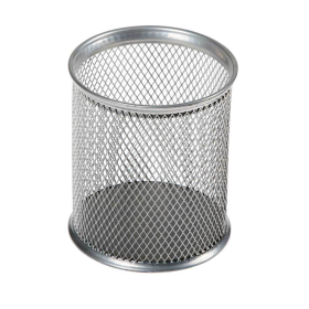 Suport de birou metal rotund argintiu Globox