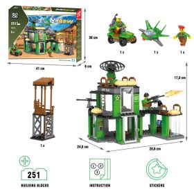 Joc constructie Blocki MyArmy  Baza militara , 251 piese