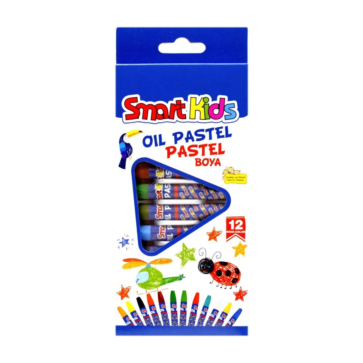 Creioane cerate Oil Pastel 12 culori/set , Smart Kids 2 Creioane cerate Oil Pastel 12 culori/set , Smart Kids