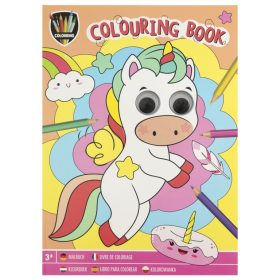 Carte de colorat ochi mobili 27×19,5cm , Grafix Unicorn