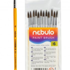 Pensulă ascuțită, dimensiune: 6, mâner pictat, Nebulo
