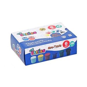 Culori de pictat cu degete, 6x20ml "the Littlies"