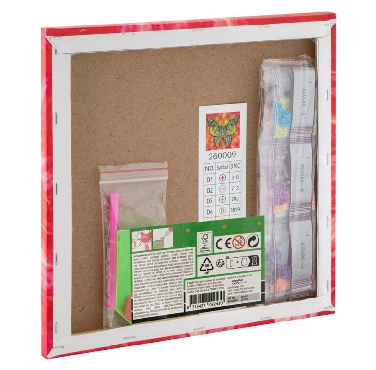 Pictura cu diamante - panza 30×30 Fluture , Grafix 4 Pictura cu diamante - panza 30×30 Fluture , Grafix - imagine 2