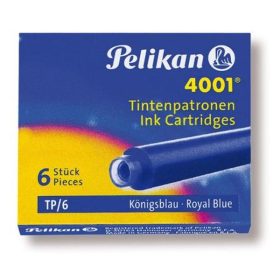 Rezerve stilou mici cerneală 4001 Pelikan, albastru royal, set 6 bucati