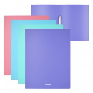 Caiet mecanic plastic ErichKrause Pastel A4-2 inele , 24mm