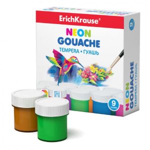Guase, 9 culori neon, cu protectie UV, 20Ml, ErichKrause
