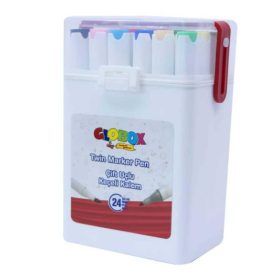 Marker Twin- doua capete 24/set, Globox