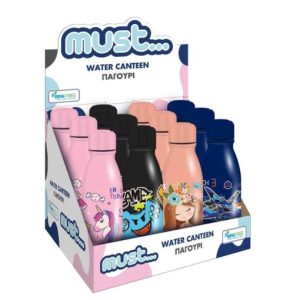 Sticla apa Must 550ml aluminiu 6,6x22cm 4 modele