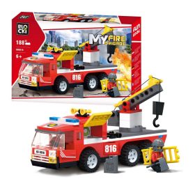 Joc constructie Blocki MyFire, Camion de pompieri 188 piese