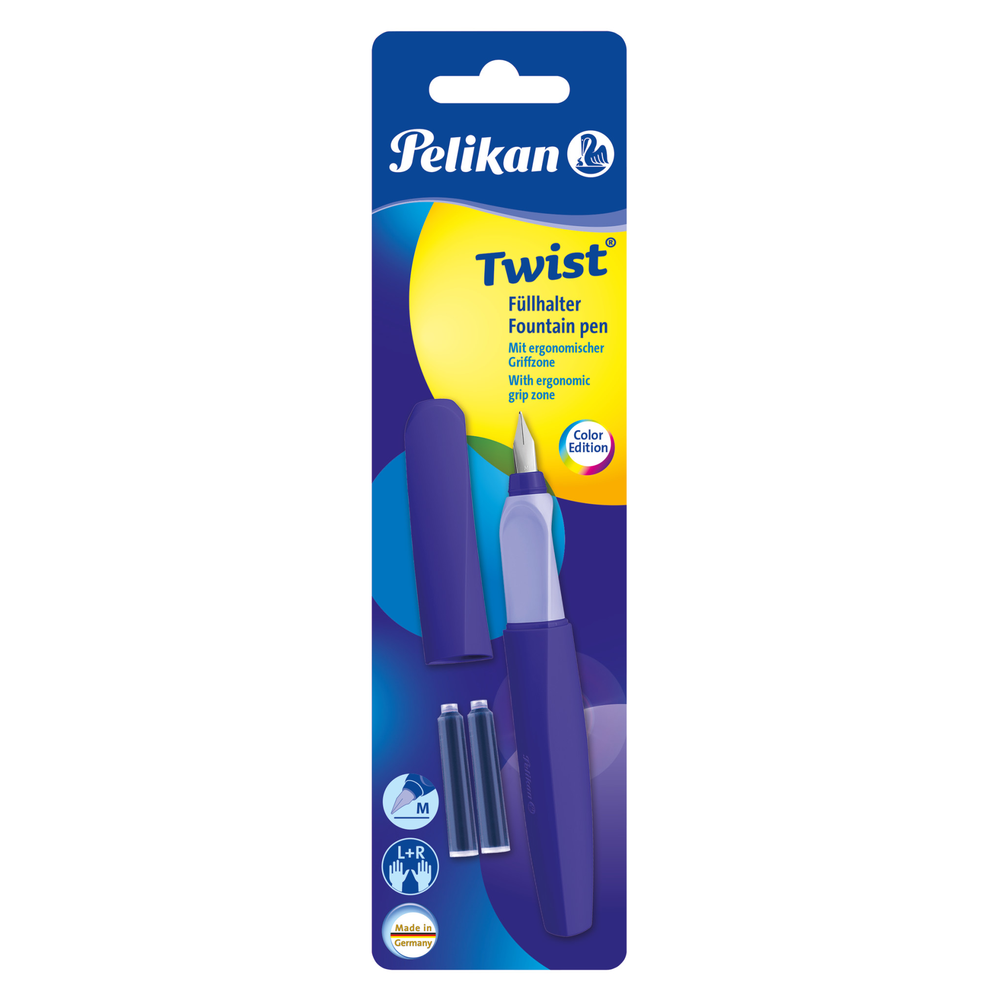Stilou Twist, 2 rezerve, blister, Pelikan 3 Stilou Twist, 2 rezerve, blister, Pelikan