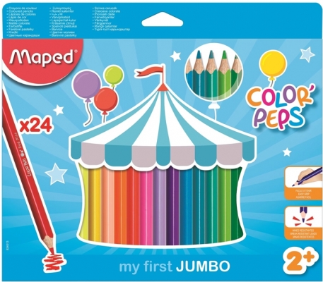 Carioci 24 culori Maped Color Peps My First Jumbo 3 Carioci 24 culori Maped Color Peps My First Jumbo