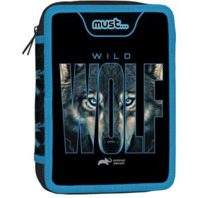 Penar echipat Must 2 fermoare 15x5x21cm Animal Planet Wild Wolf