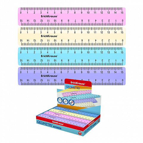 Rigla 15 cm pastel ErichKrause 3 Rigla 15 cm pastel ErichKrause