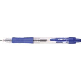 Pix cu gel, cu mecanism retractabil, rubber grip, 0.5 mm, albastru, Donau