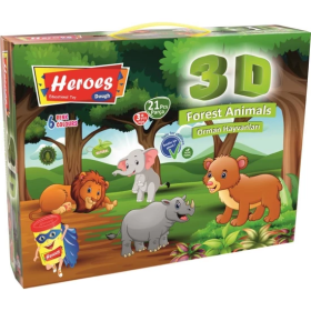Set Plastilina Heroes 3D, Forest animals