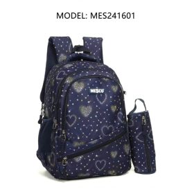 Ghiozdan mare+penar inimioare 18″ Mesco 5-8/liceu