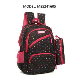 Ghiozdan mare+penar gimnaziu/liceu 18″ Mesco Inimioare