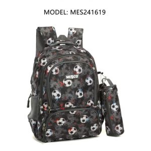 Ghiozdan mare + penar ,gimnaziu/liceu 18″ Mesco Fotbal