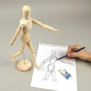 Manechin din lemn 30 cm Nassau pentru desen 2