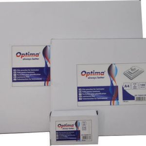Folie pentru laminat A4, 80 microni , 100 de bucati pe top, Optima