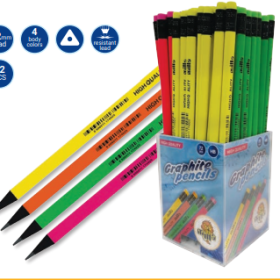 Creion grafit cu guma neon with rubber 72/1 Milla