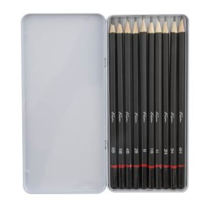 Alternative view of Set 10 creioane tehnice in cutie de metal, Grafix