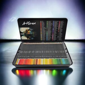 Set 120 creioane colorate ArtGram in caseta metalica 1