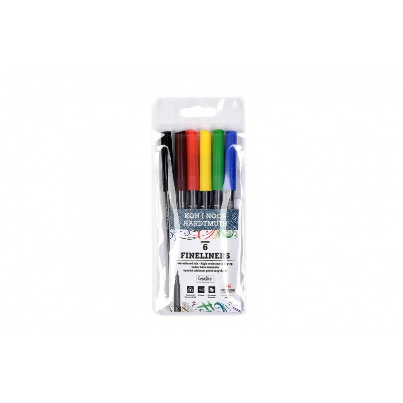 Set 6 fineliner, Koh I Noor 3 Set 6 fineliner, Koh I Noor