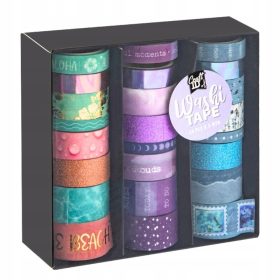 Banda adeziva decor glitter 3m in cutie 24 piese, Grafix