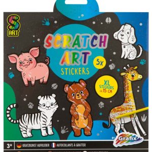 Scratch art stickers 5 buc, Grafix 10 big 220017 04