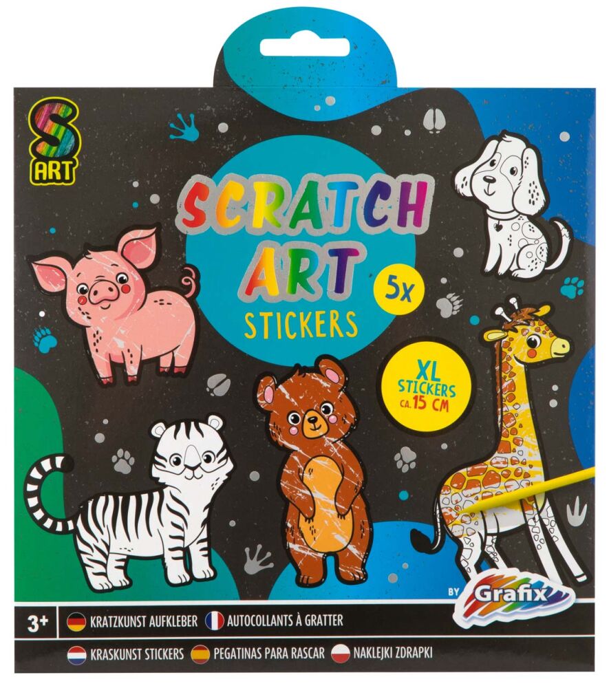 Scratch art stickers 5 buc, Grafix 6 Scratch art stickers 5 buc, Grafix - imagine 4