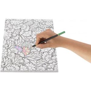 Carte A4 adulti colorat 250gr, Grafix 13 carte de colorat grafix flori 33