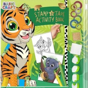 carte interesanta grafix basic craft tigru cu banda colorata si stampile 30