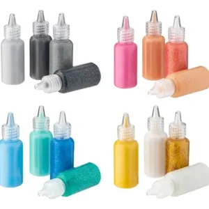 Alternative view of Lipici cu sclipici , culori perlate si culori cu sclipici , 4x20ml, Grafix