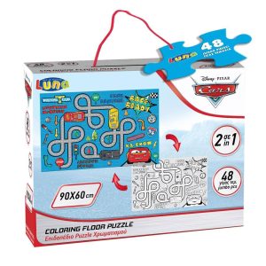 Puzzle 48 pcs, Floor , 60x90cm, Cars,Frozen, Luna