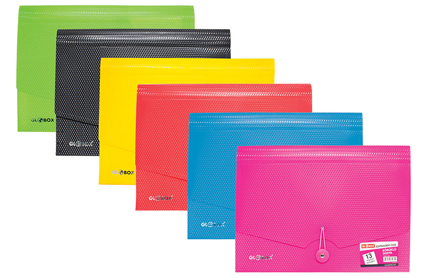 Mapa cu 13 compartimente Globox, inchidere elastic 3 Mapa cu 13 compartimente Globox, inchidere elastic