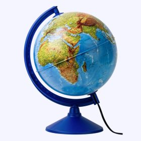 Glob geografic ILUMINAT, diametru 30 cm, harta politica si fizica