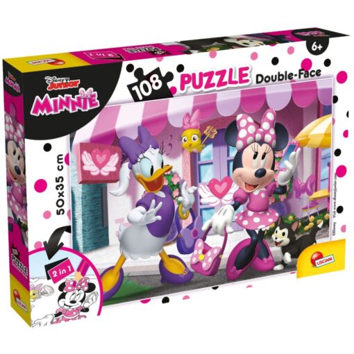 Puzzle 2in1 108 piese Minnie Mouse , Lisciani
