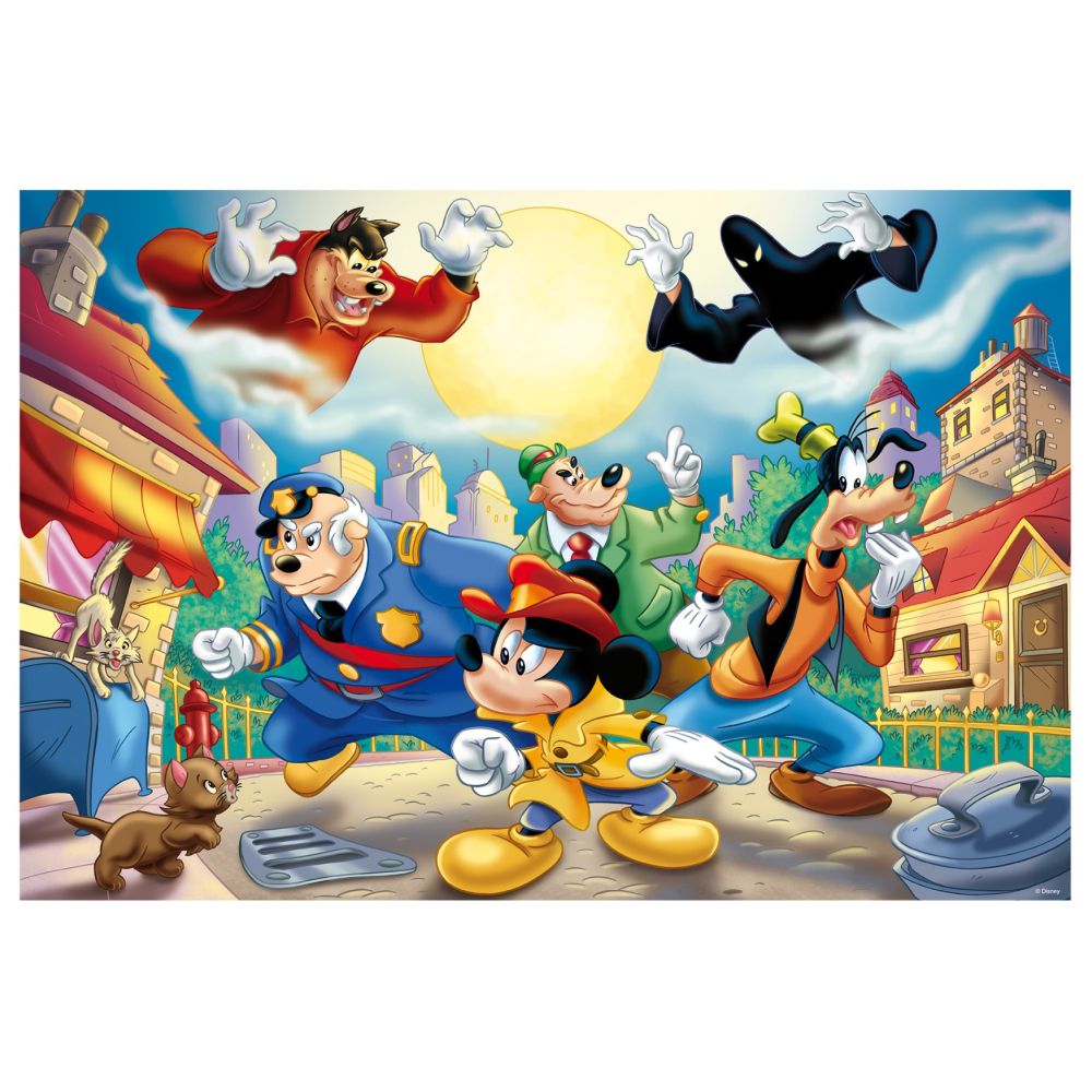 Puzzle 2in1 108 piese Mickey Mouse Detectiv , Lisciani - imagine 2