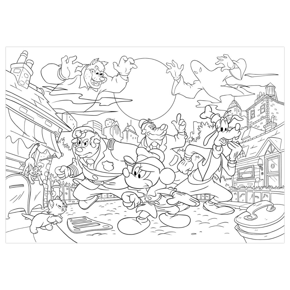 Puzzle 2in1 108 piese Mickey Mouse Detectiv , Lisciani - imagine 3