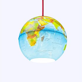 Lustra glob geografic, diametru 26 cm, harta FIZICA