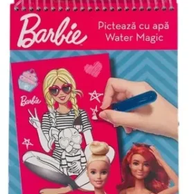 Carte de colorat  picteaza cu apa, Barbie