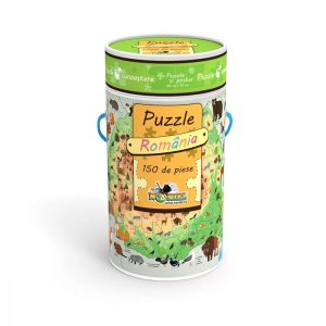 Puzzle Cunoastere - Harta Romaniei 150 Pcs + Poster