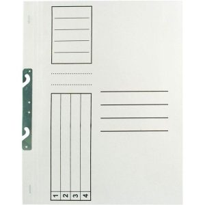 Dosar carton alb pentru incopciat, coperta 1/1, set de 5 bucati