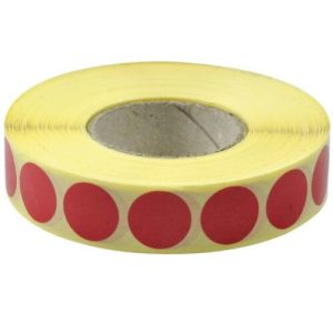 Buline Rola etichete autoadezive  17×17, 2110/buc rosu