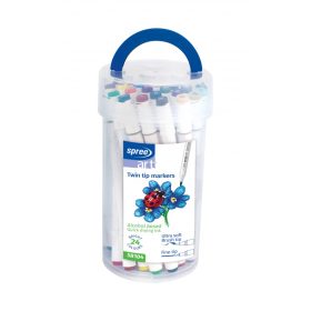 Set 36 culori marker, 2 capete, Spree