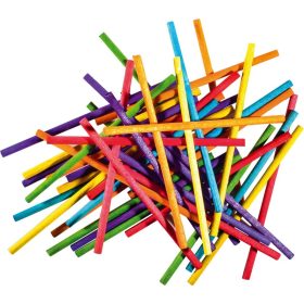 Baghete din lemn mini color rotunde 80buc