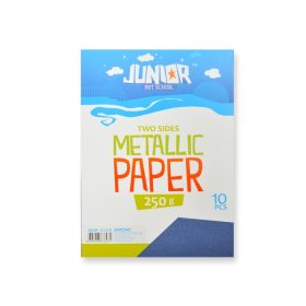 Carton metalic sidefat Junior, 2 fete, format A4, 250g/m2