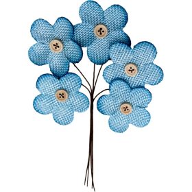 Articole decor flori textil 10 buc/set