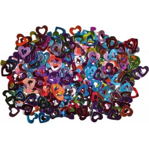 Articole din plastic - inimioare rosii 15mm 14g